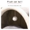 Cat's Nest Warm In Winter Closed Warm Cat's Nest Pet's Nest Cat's Four Seasons Universal Cat Villa - Light Grey - S