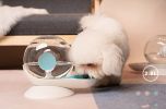 Snail-Shaped Pet Cat Automatic Flow Water Feeder Water Fountain Dispenser for Cats Dogs Small Animals, Capacity: 2.8L (99oz) - blue