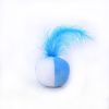 1 Pcs Pet Cat Bell Toy Plush Ball Plus Feather Shuttlecock Throwing Toy Funny Pet Dog Cat Interactive Toy - Pink