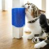 Cat Brush Corner Cats Massage Self Groomer Comb Wall Brush Rubs Catnip The Face With a Tickling Comb Cat Grooming Accessories - grey