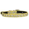 Super Shining Diamond Rhinestone Cat Collar Puppy Baby Dog Cat Collar Leather Strap Kitten Accessories Adjustable Puppy Collar - yellow - 35cm