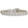 Super Shining Diamond Rhinestone Cat Collar Puppy Baby Dog Cat Collar Leather Strap Kitten Accessories Adjustable Puppy Collar - grey - 25cm