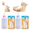 Pet Mini Bottle With Four Nipples For Cleaning Feeding Watering Supplies Pet Baby Feeding Tool Accessories Pet Supplies - Red