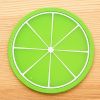 1pc Fruit Shape Cup Coaster Silicone Cup Pad Slip Insulation Pad Cup Mat Hot Drink Holder Mug Stand Home Kitchen Accessories - green