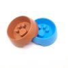 Pet Supplies Dogs Cats Cute Anti-choke Bowl Slow Food Bowl Thickened Plastic Bowl Pet Single Bowl Obesity Prevention Puzzle Bowl - Blue