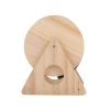 Wooden Cat Scratching Post, 360-Degree Rotating Cat Scratcher Toy with Bells for Indoor Cats and Kittens, Natural - Natural