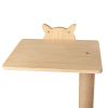 Wall-Mounted Cat Scratching Pad for Small to Large Cat, Indoor Wood Cat Tree with Hammock, Cat Scratcher Perch - as Pic