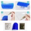 Cat Brush Corner Cats Massage Self Groomer Comb Wall Brush Rubs Catnip The Face With a Tickling Comb Cat Grooming Accessories - grey