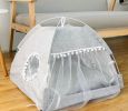 Washable Pet Puppy Kennel Dog Cat Tent, Pet Tent Bed, Pet Teepee Dog Cat Bed with Canopy, Pet Bed, Portable Foldable Durable Pet Tent - Medium