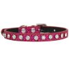 Super Shining Diamond Rhinestone Cat Collar Puppy Baby Dog Cat Collar Leather Strap Kitten Accessories Adjustable Puppy Collar - rose red - 25cm