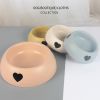 Pet Supplies Dog Bowl Rice Bowl Plastic Love Single Bowl Pet Bowl Cat Bowl Pet Bowl Love Pet Bowl - orange - 19.5X25.3X7.8cm