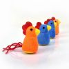 Blue/Orange Plush Cartoon Chick Pet Toy With Catnip Cute Interactive Kitten Puppet Toys Chew And Anti-boring Pet Game Supplies - Blue