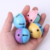 5 Pcs 40mm Big Metal Jingle Bells Star Hollow Pendant For Festival Party/Christmas Tree Decor/DIY Crafts Handmade Accessories - Yellow&Red