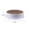 Compass Round Cat Scratching Board Kitten Claws Grinding Corrugated Scratcher Scratch-Resistant Cat Litter Pet - White - diameter 43cm