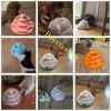 Qsezeny 4 Levels Pet Cat Toy Training Amusement Plate Kitten Tower Tracks Disc Cat Intelligence Amusement Triple Disc tumbler - pink - Four-tier