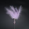 1Pc Cat Interactive Toy Stick Feather Wand with Small Bell Toys Plastic Artificial Colorful Cat Teaser Toy Supplies - purple