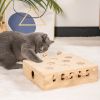 Mewoofun 8 Holes Cat Toys Interactive Whack-a-mole Solid Wood Toys for Indoor - WP022