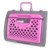 Pet Foldable Travel Cat Carrier - Front Door Collapsible Carrier Plastic Cat Lightweight Carrier - Blue