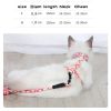 Cat Collar Harness Leash Traction Rope Chest Strap Pet Safe Gentle Leader Come with Me Kitty Harness Bungee Drop Shipping - pink - S 22-32cm chest