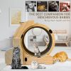 Cat Sports Running Wheel, Cats Wheel Wood Climbing Frame, Cat Litter Fitness Wheel, Oversized Roller Cat Indoor Activity Center,Large(Right) - as Pic