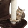 Cat Tree Sisal-Covered Scratching Post and Pad, Cat Activity Center for Kittens RT - Brown