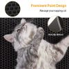 Cat Litter Mat EVA Honeycomb Double Layer Kitty Litter Trapping Carpet Urine-proof Scatter Rug Pad - Black