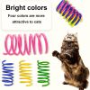 Cat Spring Toys, 4 Pack Cat Spiral Springs for Indoor Cats, Colorful &amp; Durable Plastic Spring Coils Attract Cats to Swat, Bite - Multicolor