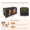 Foldable Airline Travel Pet Carrier Bag with Safety Strap - Black - Pet entertainment