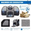 Collapsible Pet Travel Carrier Soft Sided Portable Bag - Gray - Pet Supplies