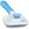 Handle Shedding Pet Dog Cat Hair Brush Grooming Trimmer Comb Self Cleaning Tool - Pin Brush