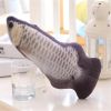 Cat Toy Simulation Fish Toy Pet Plush Cat Mint Fish Kitten - Gray whitebait 20cm long