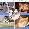 Cat Toys Floppy Wagging Fish Cat Toy Fish USB Electric Charging Simulation Fish Catnip Cat Pet Chew Toys - Grass Carp