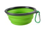 350ml/1000ml Large Collapsible Dog Pet Folding Silicone Bowl Outdoor Travel Portable Puppy Food Container Feeder Dish Bowl - Green - 350ml