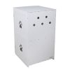 2-Tier Functional Wood Cat Washroom Litter Box Cover with Multiple Vents, a Round Entrance, Openable Door, White XH - White