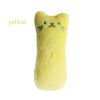 2pcs Funny Cat Pet Toys Molar Cleaning Cat Supplies Catnip Mini Plush Toys Fashion Stuffed Interactive Pet Companion Products - Yellow - 2pcs