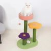 Flower Cat Tree Sisal Covered Scratching Post Climbing Scratcher Tower Furniture - 3 Tier