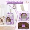 Bubble Tea Cat Tree Tower with Scratching Post - Purple