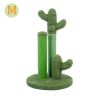 Pet Supplies Cute Cactus Tree Pet Cat Toy  With Ball Scratching Post - Green - M