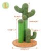 Pet Supplies Cute Cactus Tree Pet Cat Toy  With Ball Scratching Post - Yellow - L