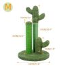 Pet Supplies Cute Cactus Tree Pet Cat Toy  With Ball Scratching Post - Green - M