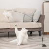 Interactive Cat Feather Toys; Cat Wand Toy And Natural Feather Teaser Replacements With Bell - Pure White Feather
