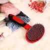 Dog Massage Comb Nylon Needle Comb Cat Cat Bath Brush Stainless Steel Needle Comb Cleaning Pet Supplies - Red