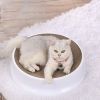 Compass Round Cat Scratching Board Kitten Claws Grinding Corrugated Scratcher Scratch-Resistant Cat Litter Pet - White - diameter 43cm