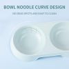 Double Cat Bowl Dog Bowl Pet Feeding Macarone Cat Water Food Bowl Anti-overturning Pet Bowls Feeder For Cats Dogs Pet Supplies - apricot