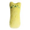Teeth Grinding Catnip Toys Funny Interactive Plush Cat Toy Pet Kitten Chewing Vocal Toy Claws Thumb Bite Cat Mint for Cats Hot - yellow