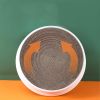 Compass Round Cat Scratching Board Kitten Claws Grinding Corrugated Scratcher Scratch-Resistant Cat Litter Pet - White - diameter 43cm