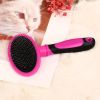 Dog Massage Comb Nylon Needle Comb Cat Cat Bath Brush Stainless Steel Needle Comb Cleaning Pet Supplies - Pink