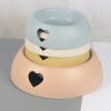 Pet Supplies Dog Bowl Rice Bowl Plastic Love Single Bowl Pet Bowl Cat Bowl Pet Bowl Love Pet Bowl - orange - 19.5X25.3X7.8cm
