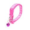New Cute Bell Collar For Cats Dog Collar Teddy Bomei Dog Cartoon Funny Footprint Collars Leads Cat Accessories Animal Goods - Rose Red - 1 Piece