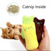 Teeth Grinding Catnip Toys Funny Interactive Plush Cat Toy Pet Kitten Chewing Vocal Toy Claws Thumb Bite Cat Mint for Cats Hot - brown